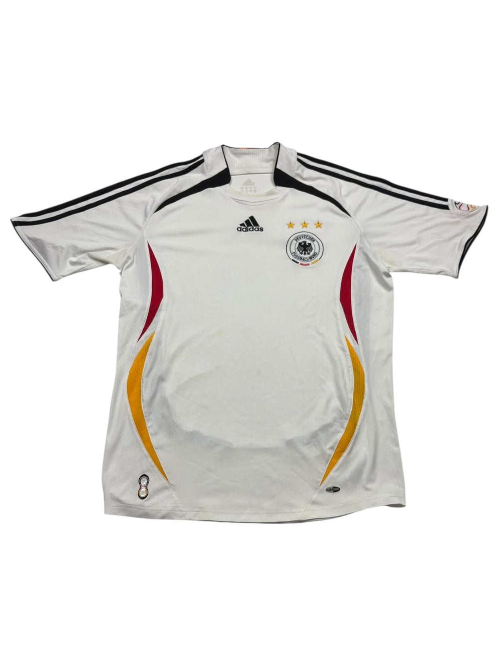 Weißes Adidas DFB Deutschland WM 2006 Vintage Trikot in Größe M, Vorderansicht