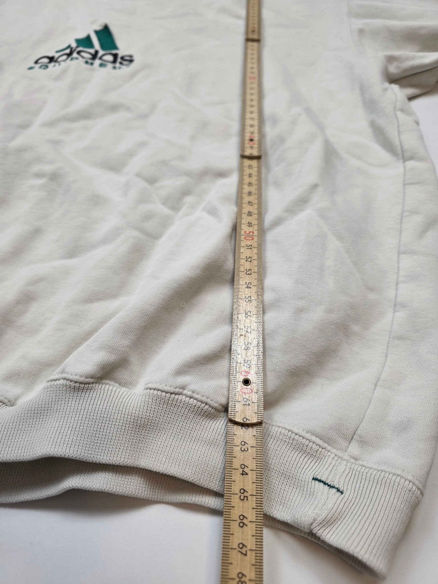 Adidas Equipment Sweater - Offwhite/Grün (L) - PKeyVintage