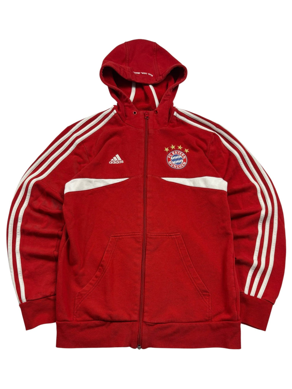 Adidas FC Bayern 2013 Vintage Zip Hoodie – Rot (S) - PKeyVintage