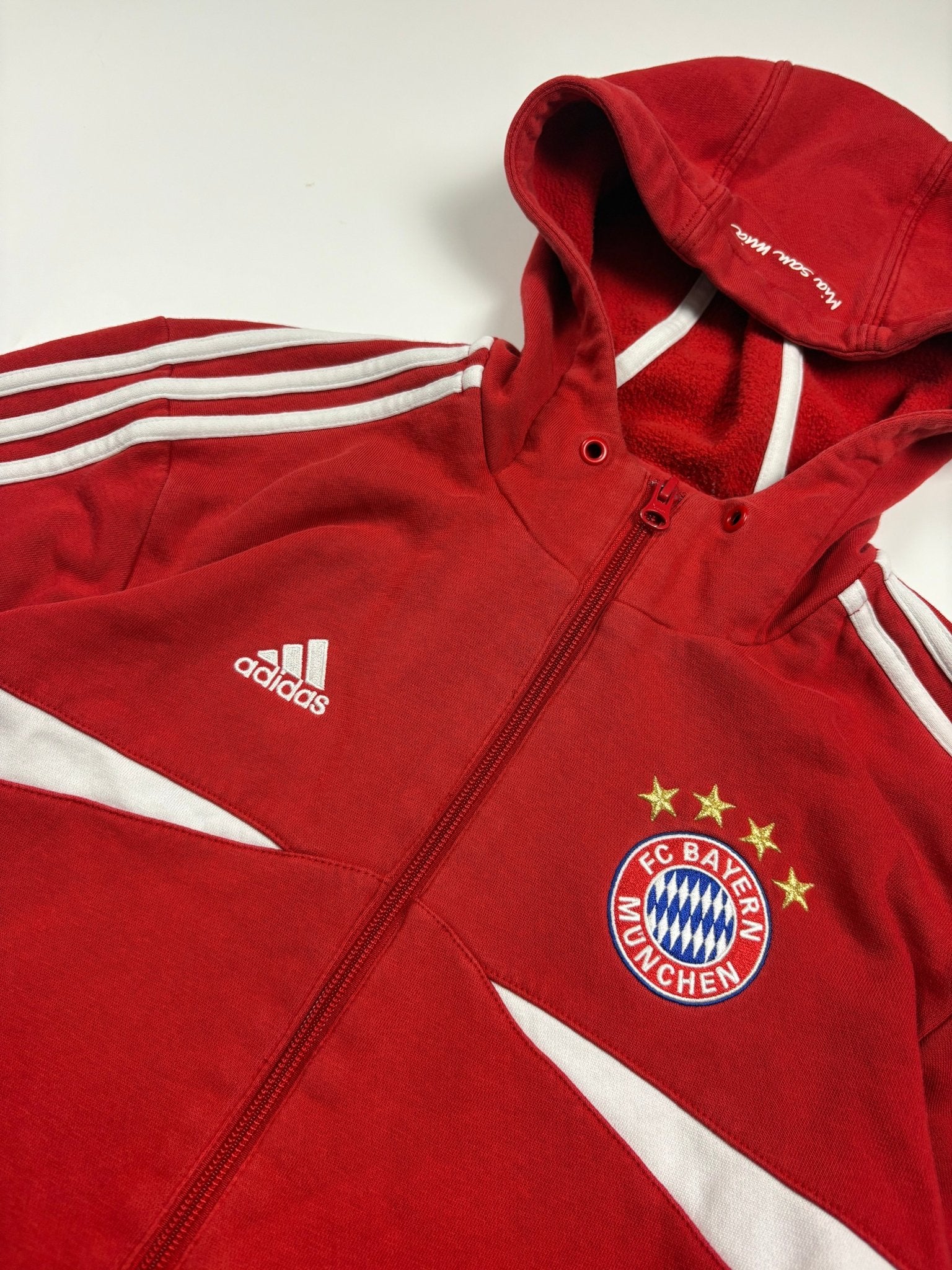 Adidas FC Bayern 2013 Vintage Zip Hoodie – Rot (S) - PKeyVintage