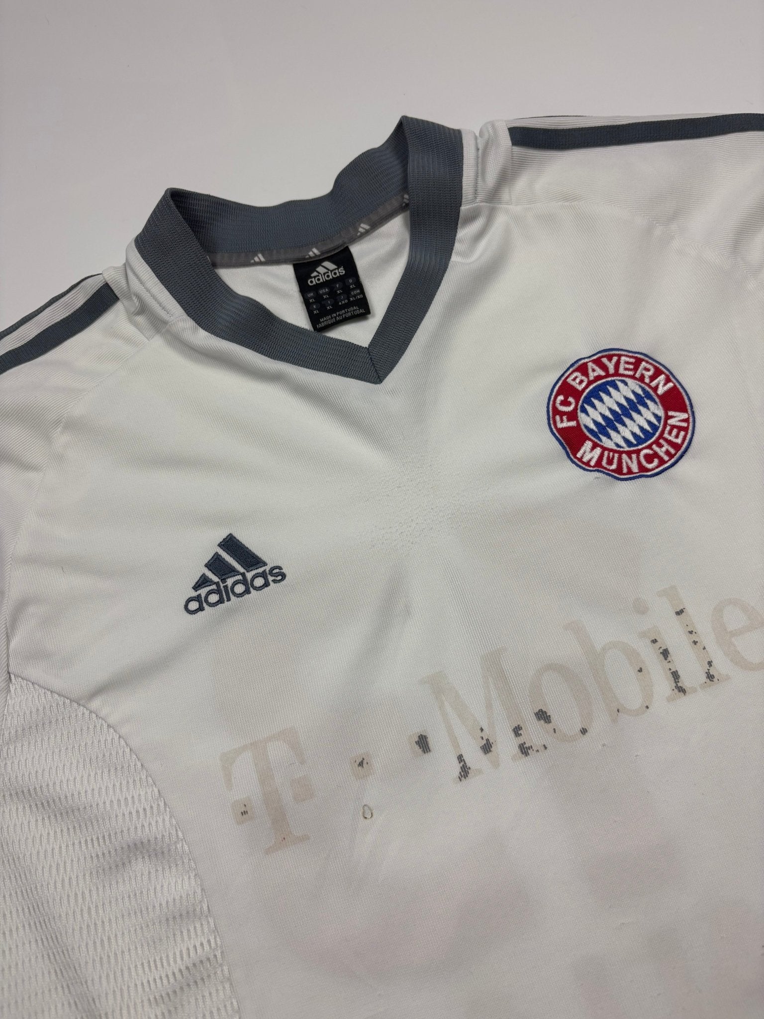 Adidas FC Bayern Ballack 13 Vintage Fußballtrikot – Weiß/Grau (XL) - PKeyVintage