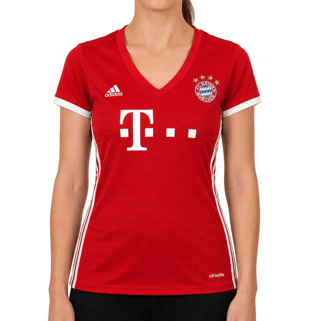 Adidas FC Bayern München Damen 2016 Vintage Fußballtrikot - Rot (L) - PKeyVintage