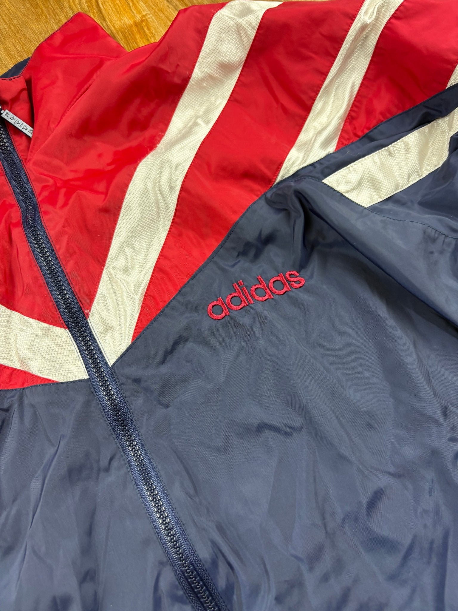 Adidas Firebird 90s Trainingsanzug - Navy/Rot/Weiß (XL) - PKeyVintage