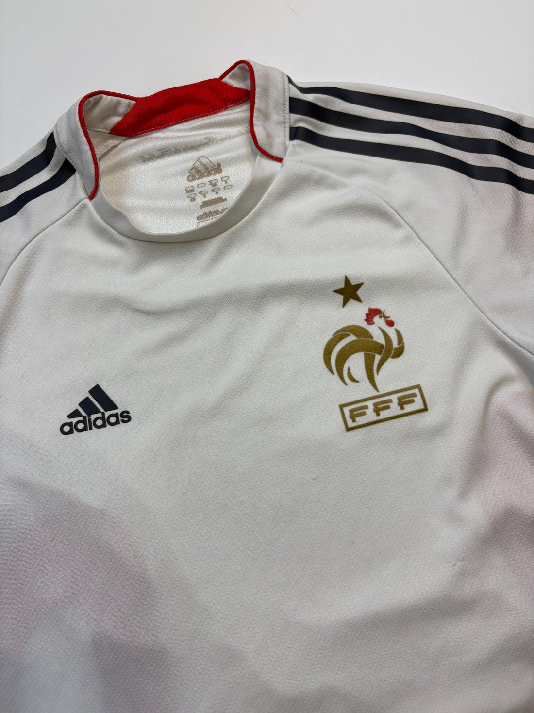 Adidas Frankreich 2007 Vintage Fußballtrikot – Weiß (S) - PKeyVintage