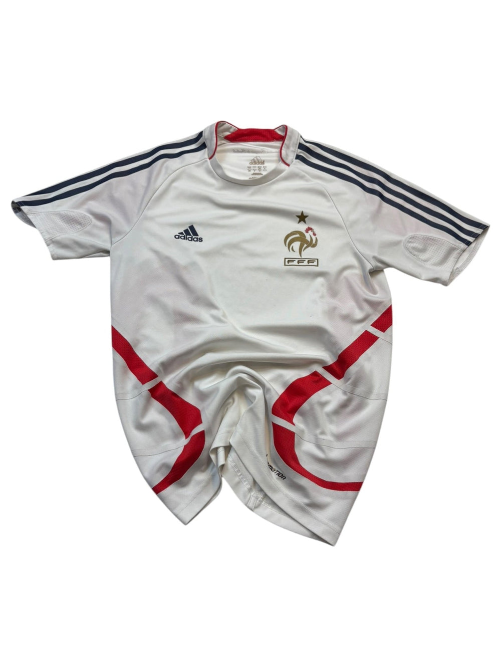 Adidas Frankreich 2007 Vintage Fußballtrikot – Weiß (S) - PKeyVintage