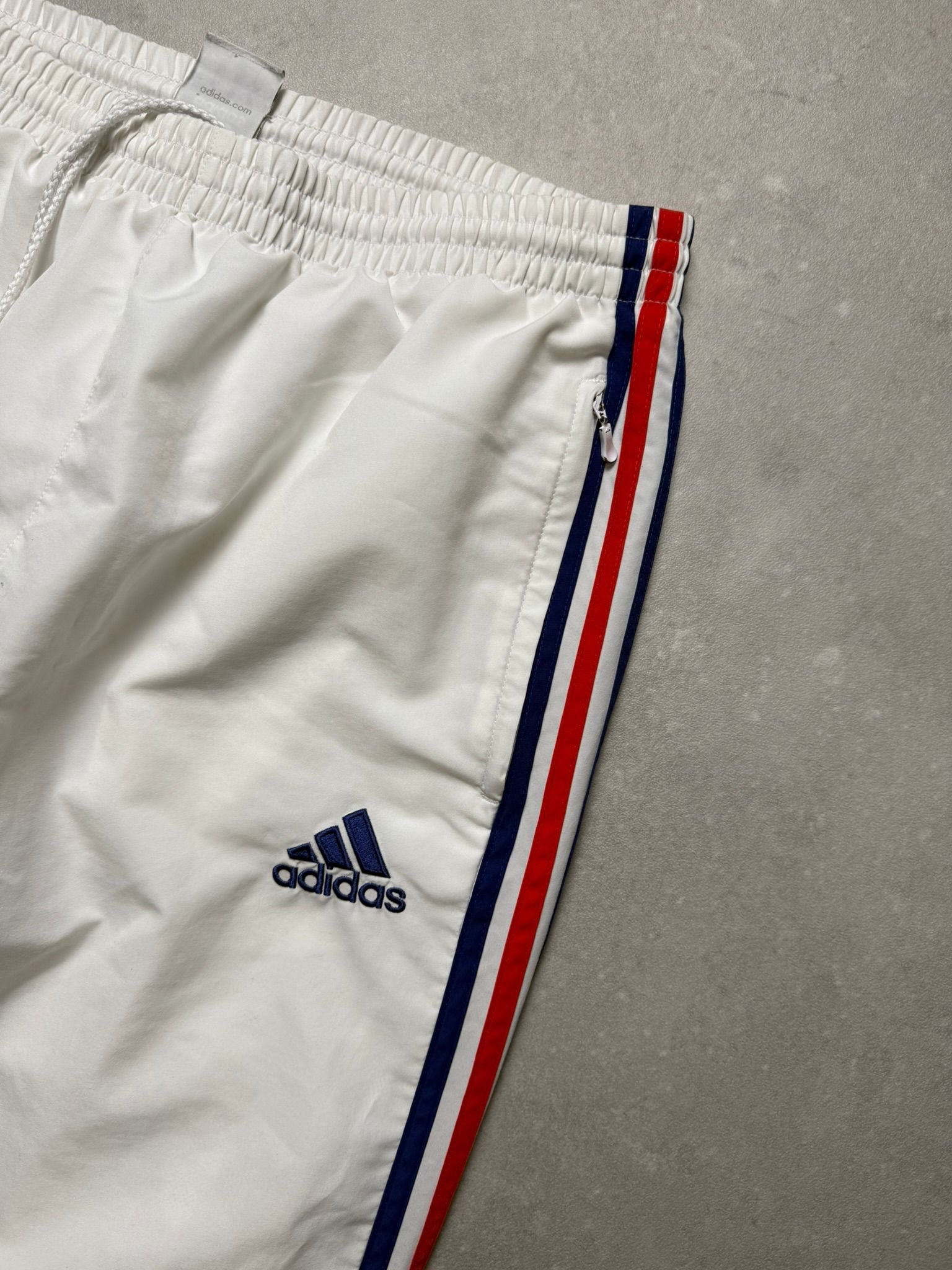 Adidas Frankreich Tracksuit - Weiß/Rot/Blau (L) - PKeyVintage