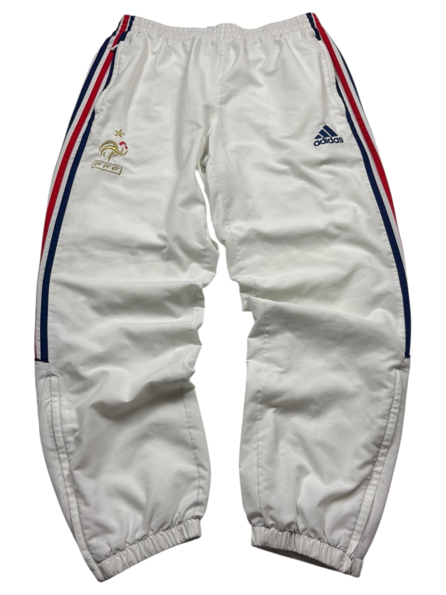 Adidas Frankreich Tracksuit - Weiß/Rot/Blau (L) - PKeyVintage