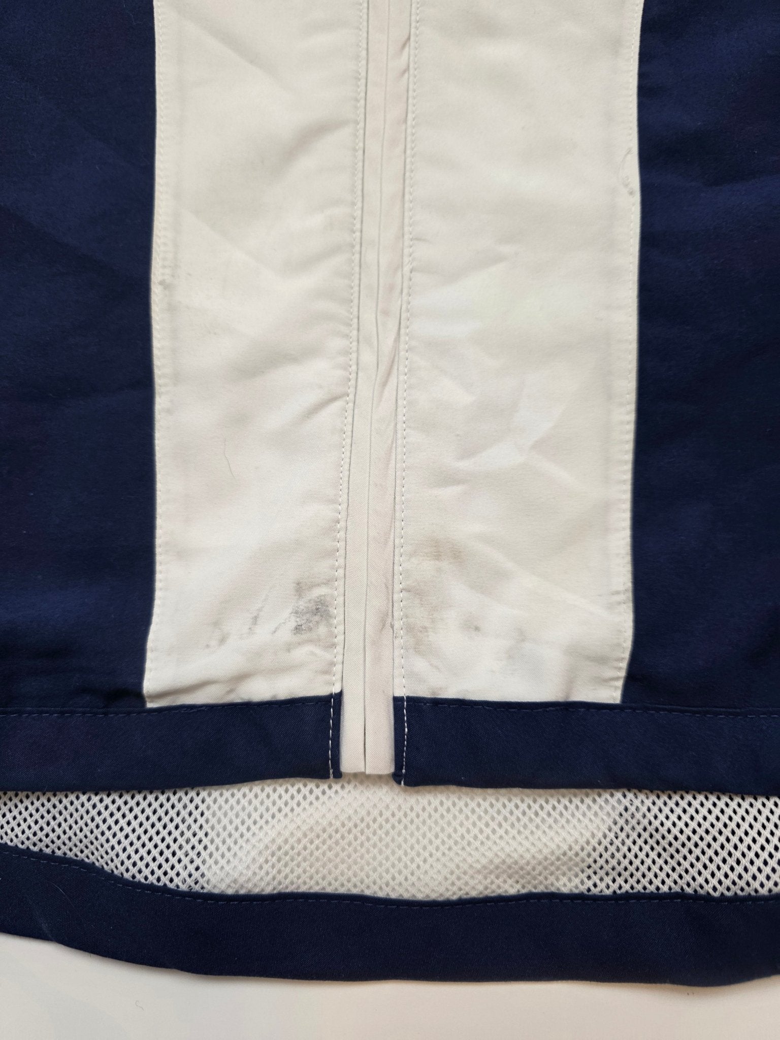 Adidas Frankreich Vintage Trainingsjacke – Weiß/Navy, FFF - Wappen (M) - PKeyVintage