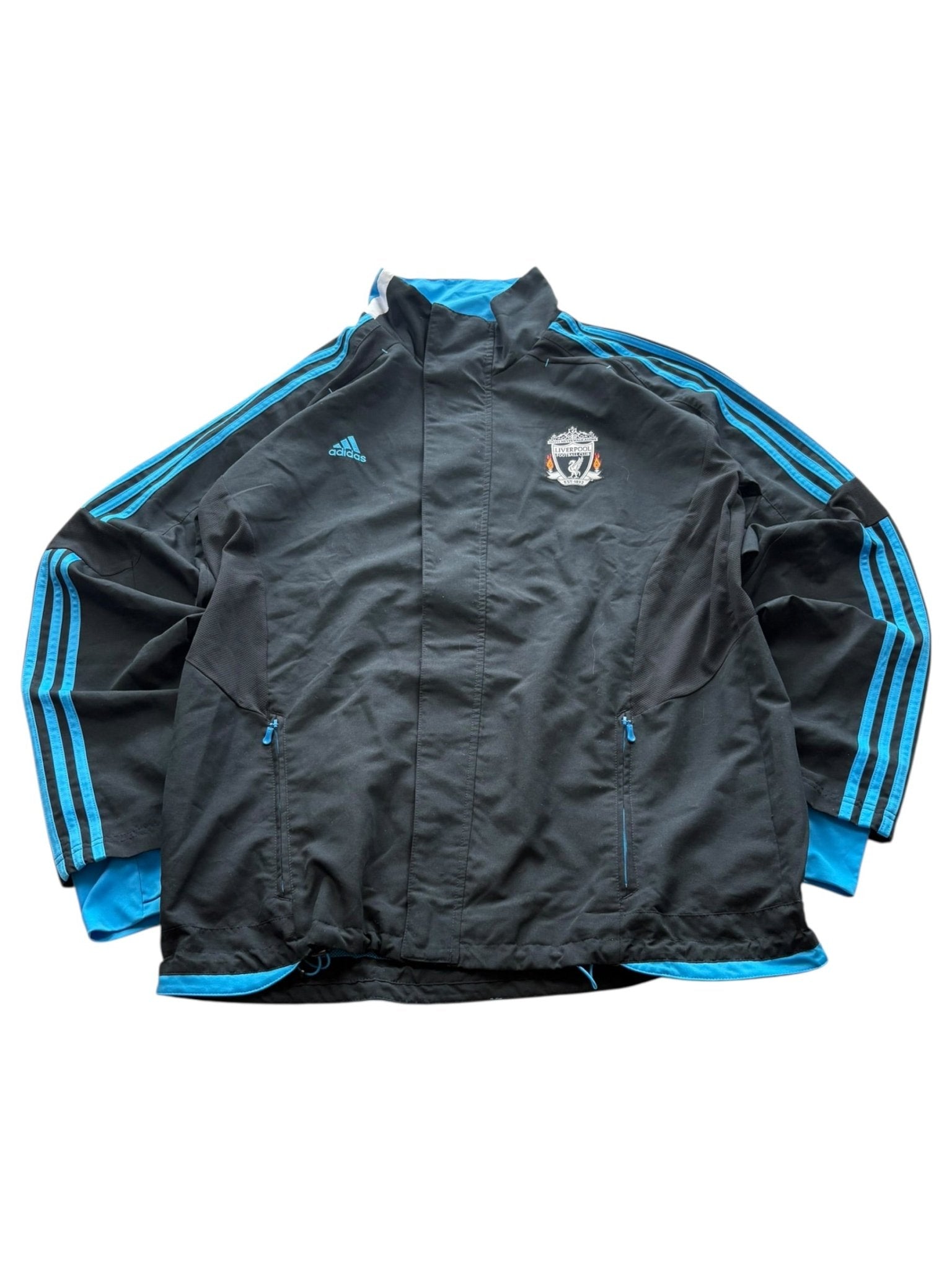 Adidas Liverpool Vintage Tracksuit – Schwarz/Blau (XL) - PKeyVintage