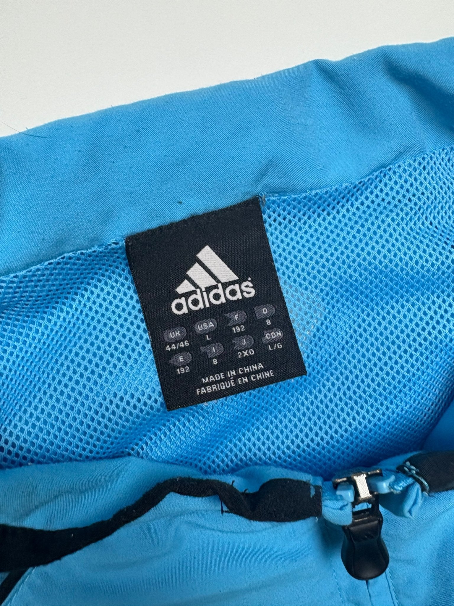 Adidas Olympique Marseille Trainingsjacke - Blau/Schwarz (L) - PKeyVintage