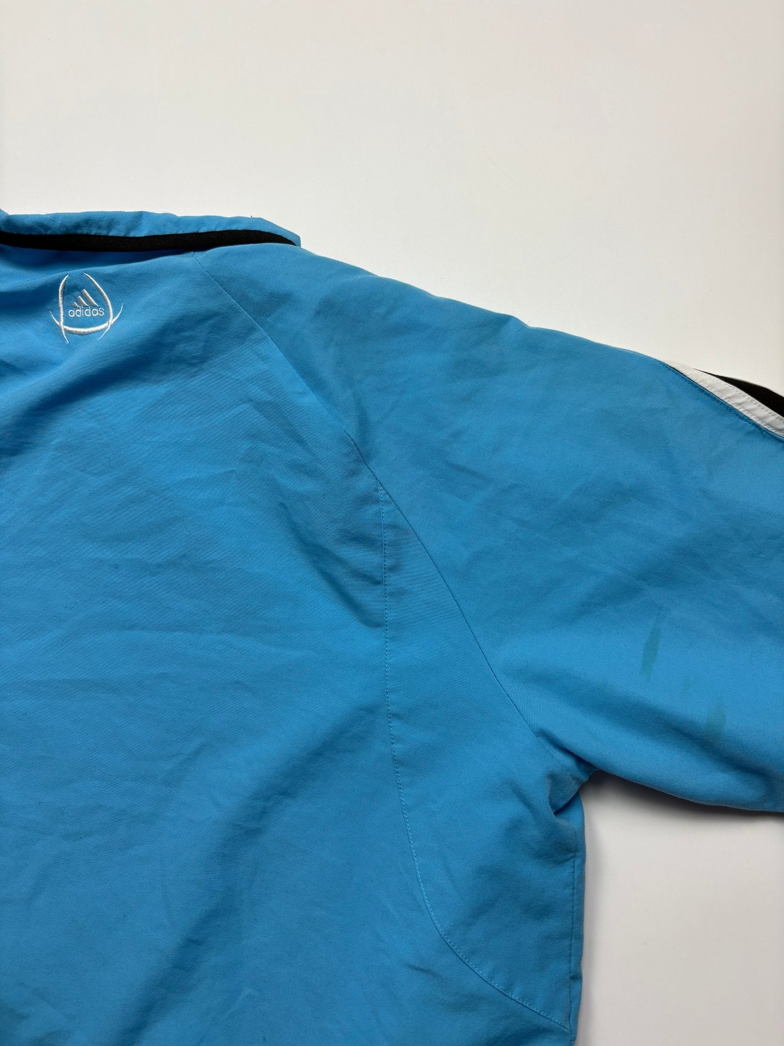 Adidas Olympique Marseille Trainingsjacke - Blau/Schwarz (L) - PKeyVintage