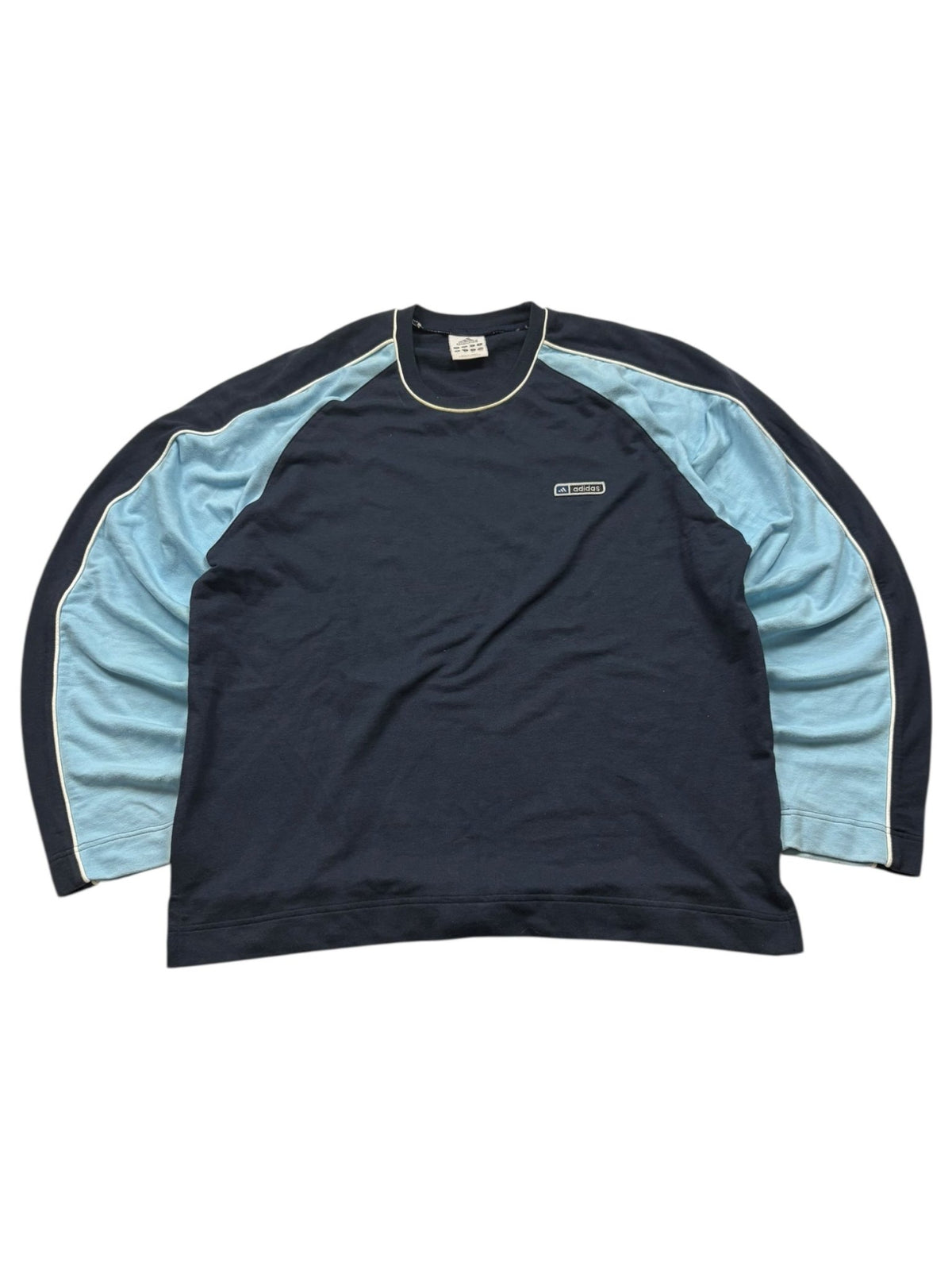 Adidas Raglan Patch Vintage Sweater – Navy/Hellblau