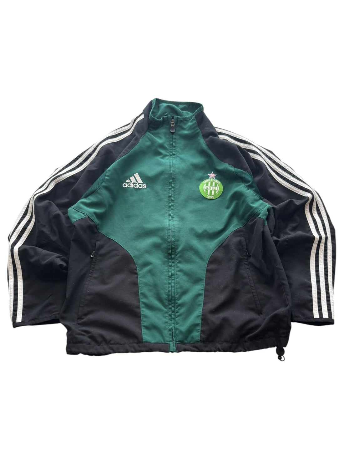 Adidas Saint Etienne Vintage Trackjacket – Grün/Schwarz (XS) - PKeyVintage