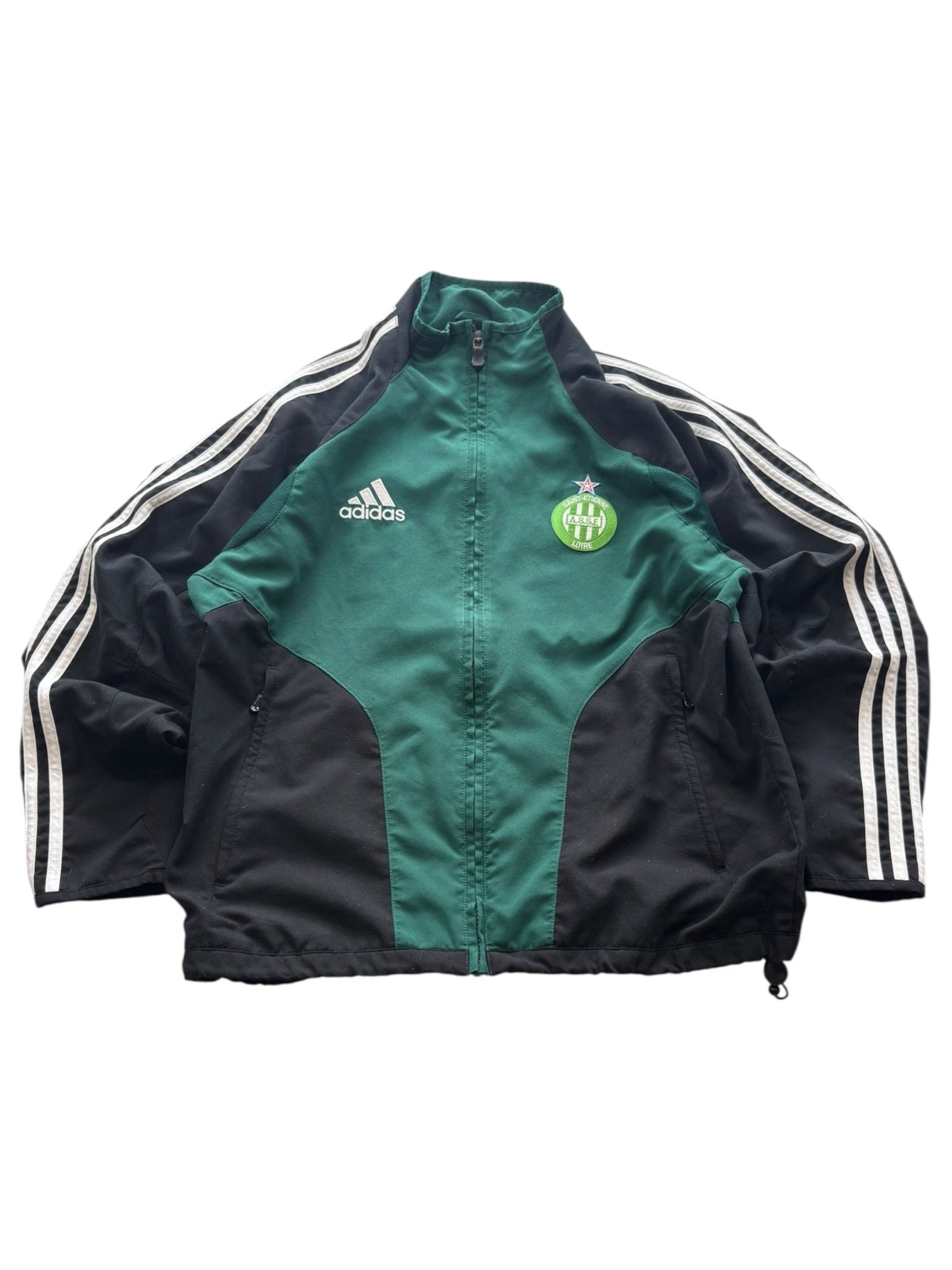 Adidas Saint Etienne Vintage Trackjacket – Grün/Schwarz (XS) - PKeyVintage