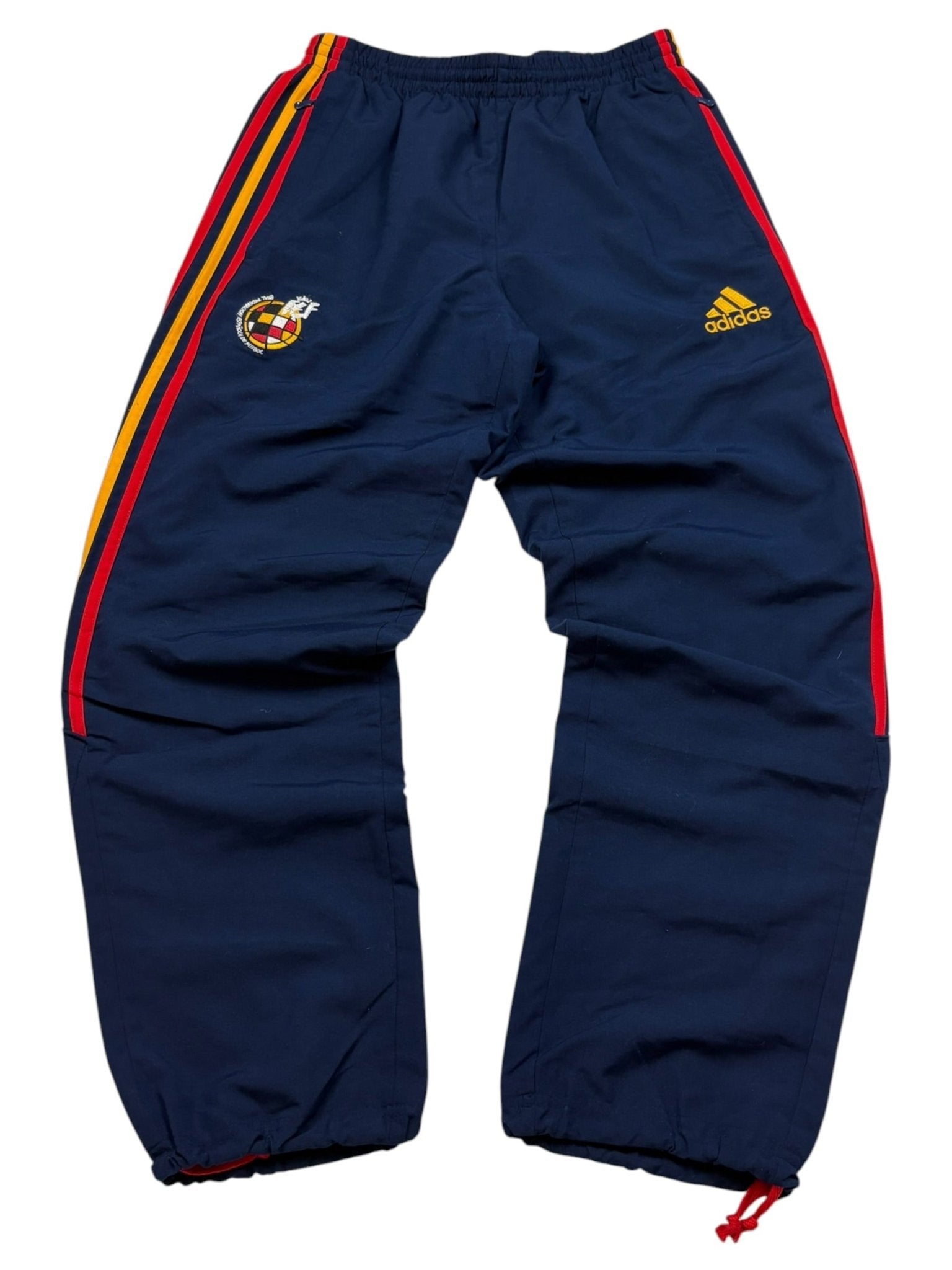 Adidas Spanien 3 - Streifen Vintage Tracksuit – Navy/Rot/Gelb (M) - PKeyVintage