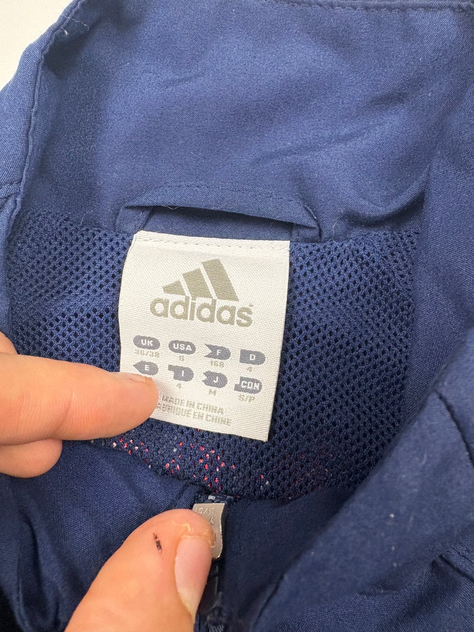 Adidas Spanien 3 - Streifen Vintage Tracksuit – Navy/Rot/Gelb (M) - PKeyVintage