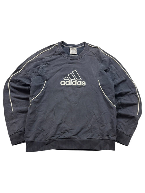 Adidas Big Logo Vintage Sweater in Schwarz – Vorderansicht