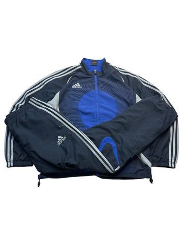 Adidas Trackauit - Schwarz/Blau (L) - PKeyVintage