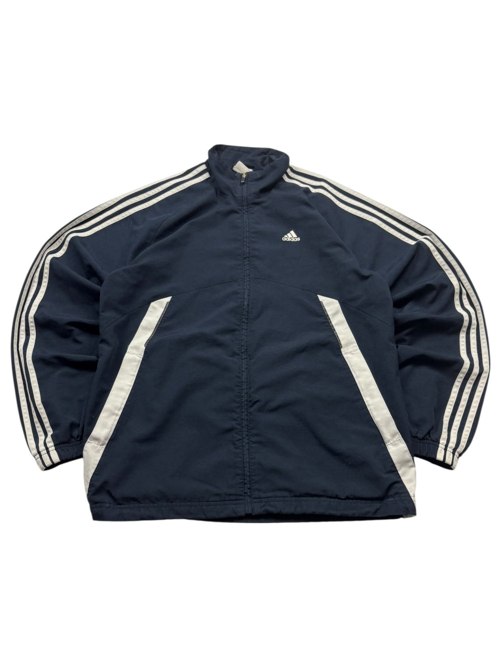 Adidas Trackjacke - Schwarz/Weiß (M) - PKeyVintage