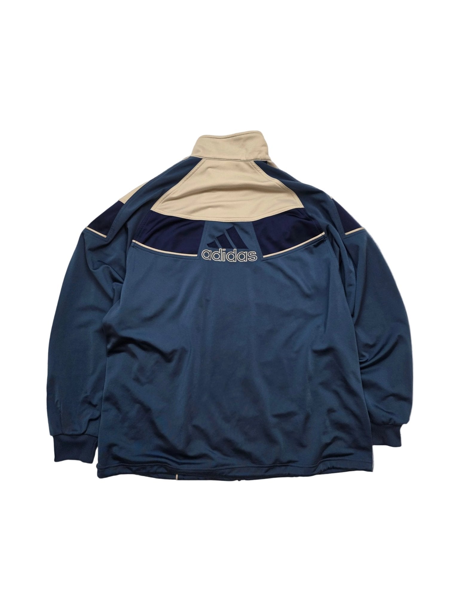 Adidas Trackjacket - Blau/Beige (L) - PKeyVintage
