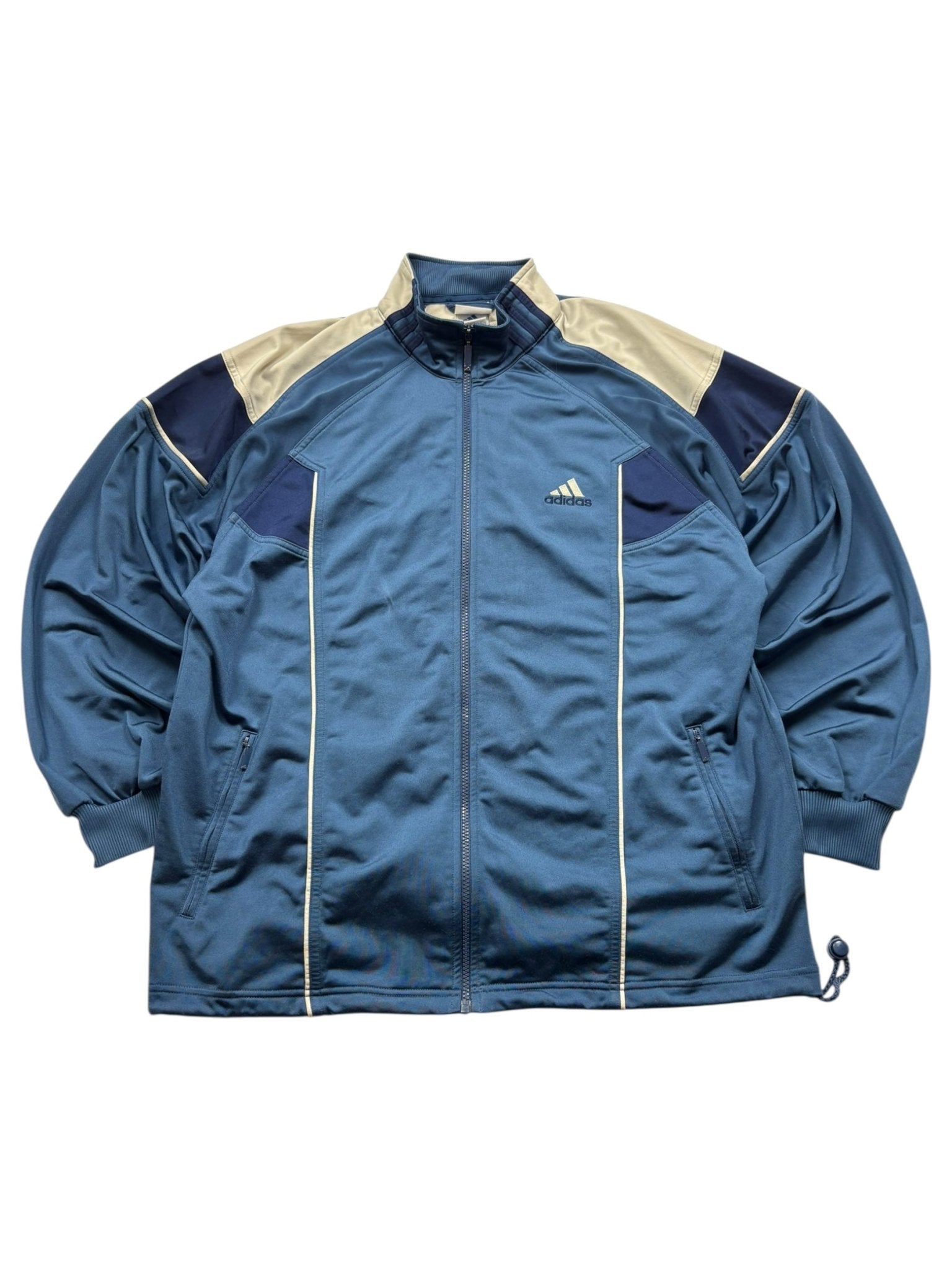 Adidas Trackjacket - Blau/Beige (L) - PKeyVintage