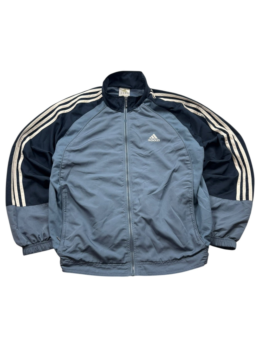 Adidas Trackjacket - Grau/Schwarz/Offwhite (L) - PKeyVintage