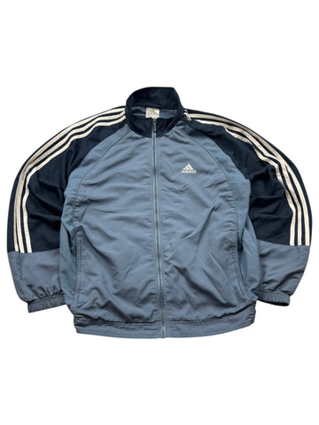 Adidas Trackjacket - Grau/Schwarz/Offwhite (L) - PKeyVintage
