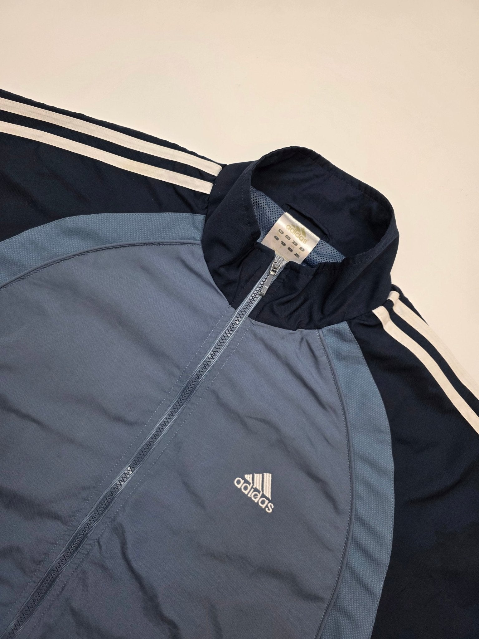 Adidas Trackjacket - Grau/Schwarz/Offwhite (L) - PKeyVintage