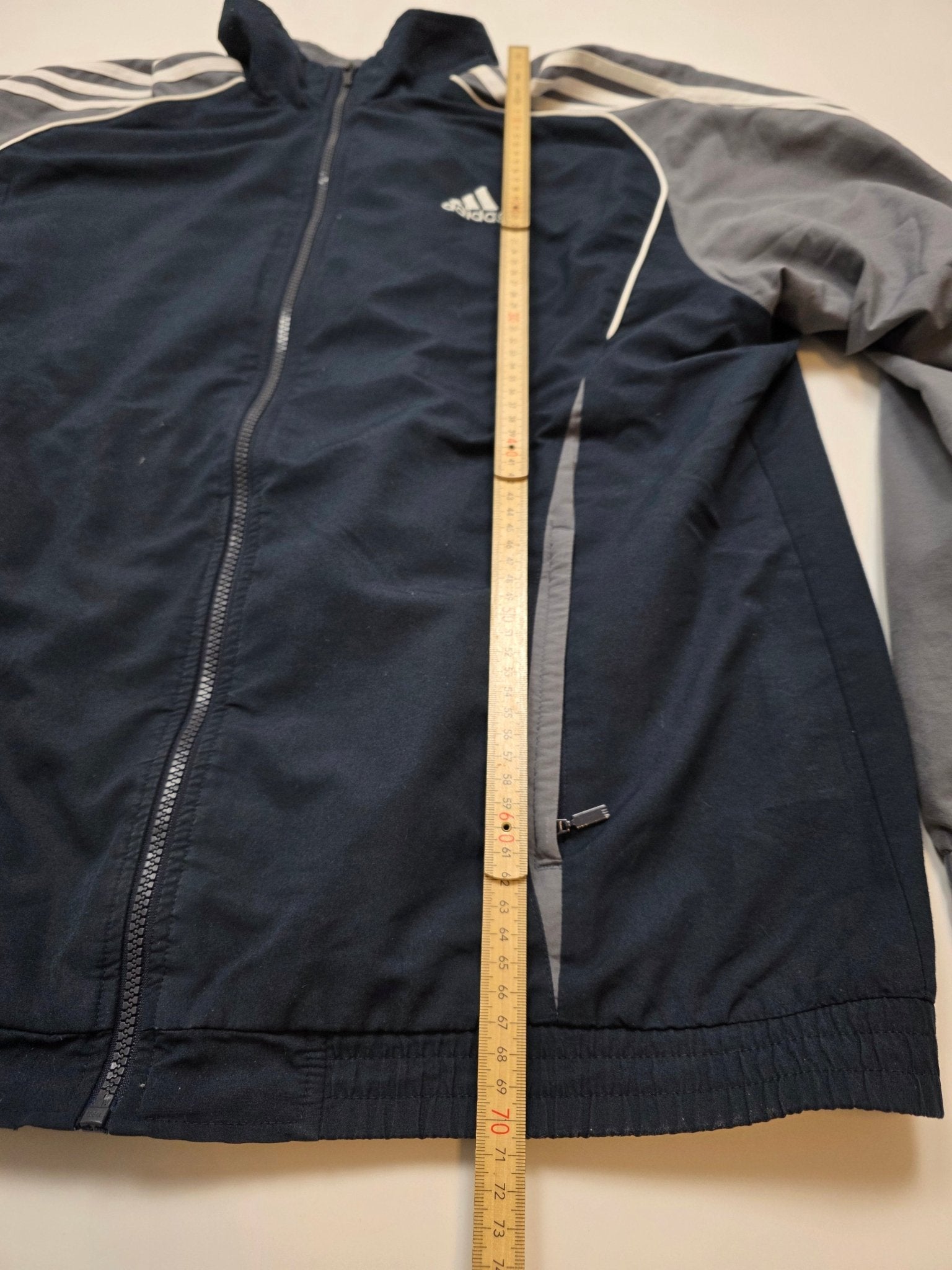Adidas Trackjacket - Schwarz/Grau (L) - PKeyVintage