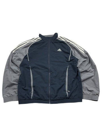 Adidas Trackjacket - Schwarz/Grau (L) - PKeyVintage