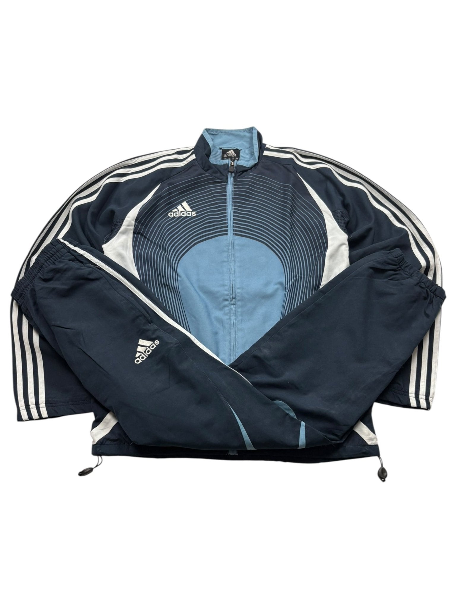 Adidas Tracksuit - Navy/Hellblau/Weiß (S) - PKeyVintage