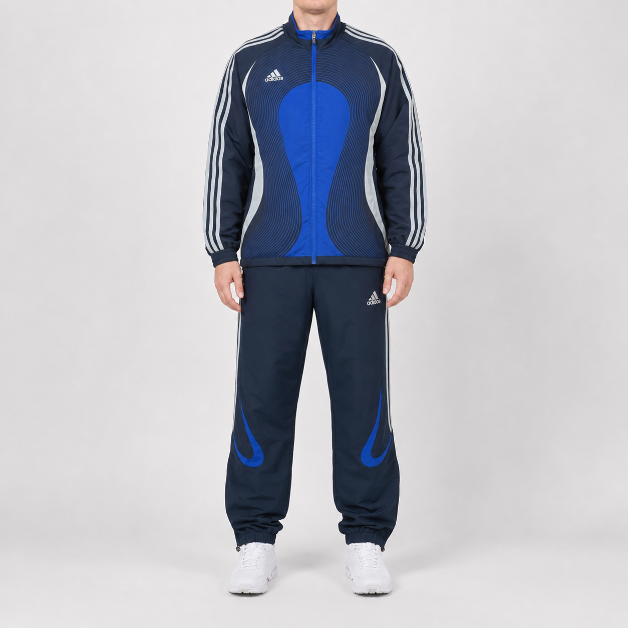 Adidas Trackauit - Schwarz/Blau (L)