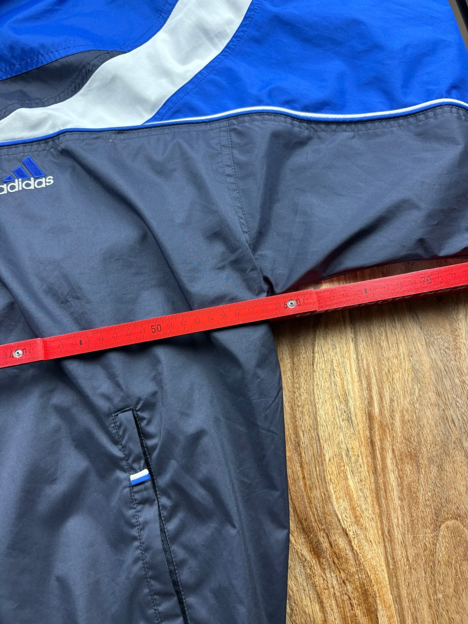 Adidas Trainingsjacke - Blau/Grau (L) - PKeyVintage