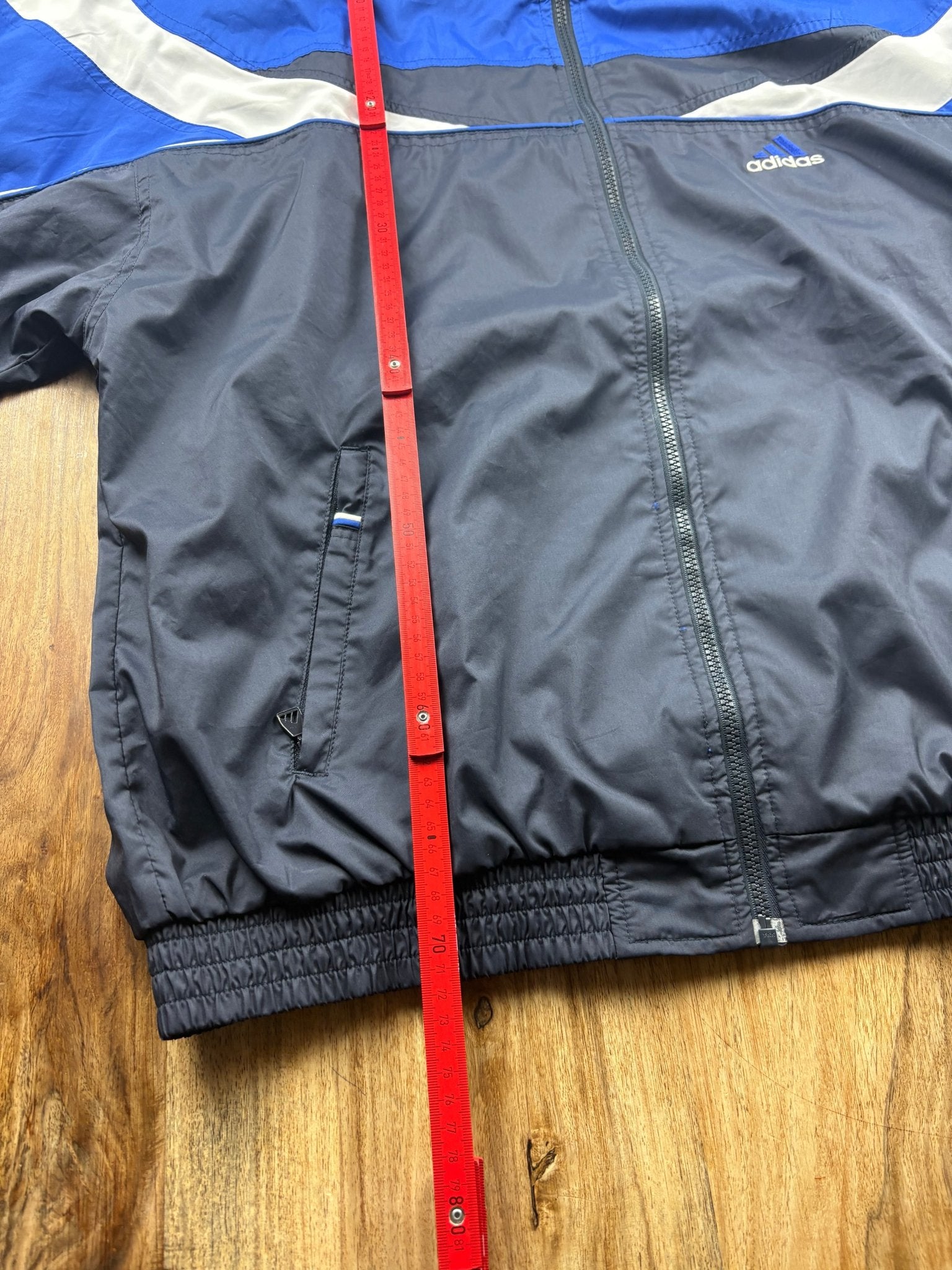 Adidas Trainingsjacke - Blau/Grau (L) - PKeyVintage