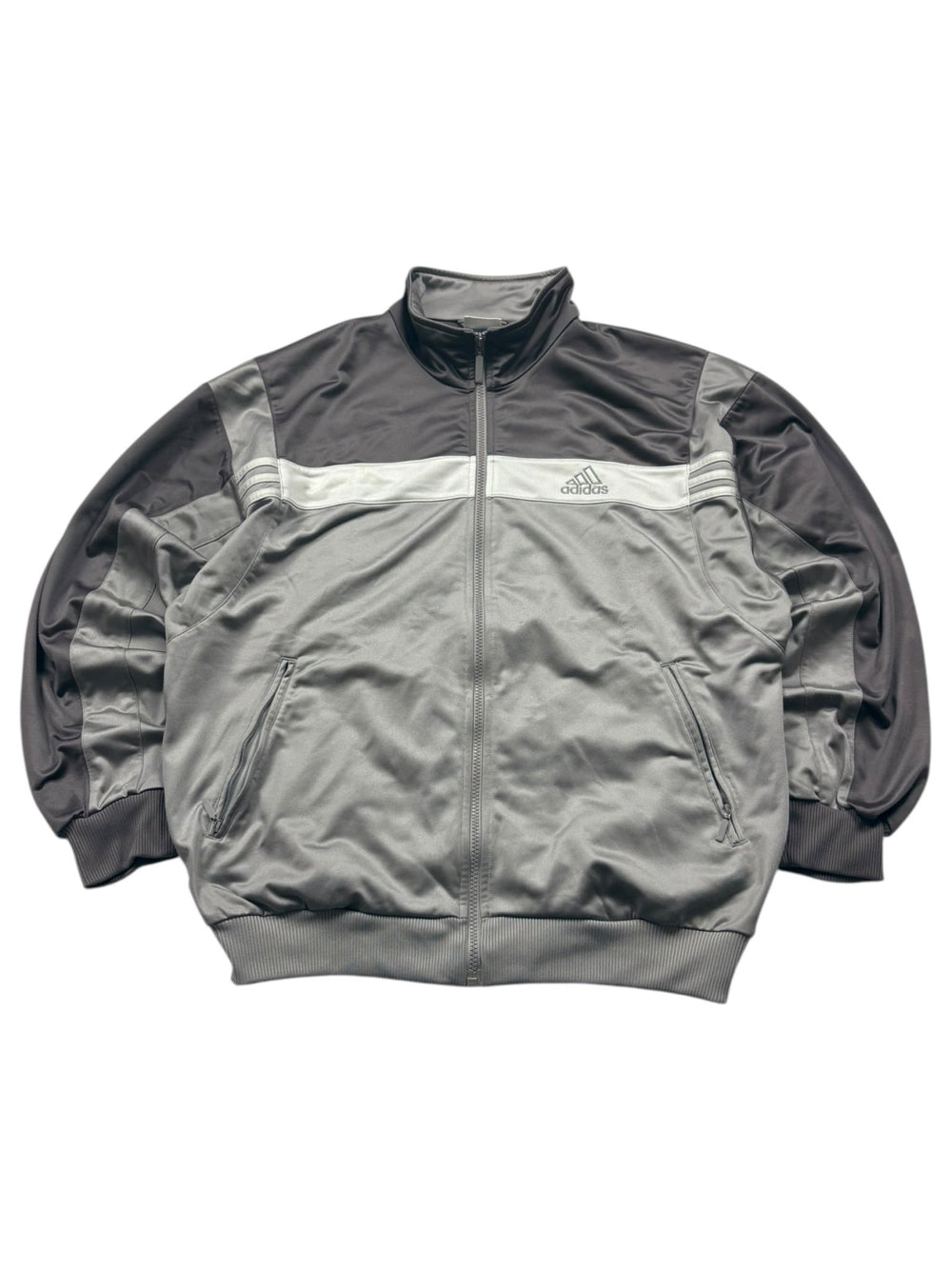 Adidas Trainingsjacke - Schwarz/Grau (M) - PKeyVintage