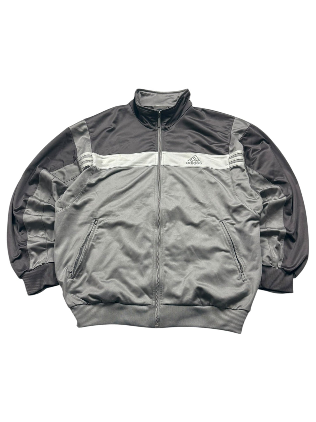 Adidas Trainingsjacke - Schwarz/Grau (M) - PKeyVintage