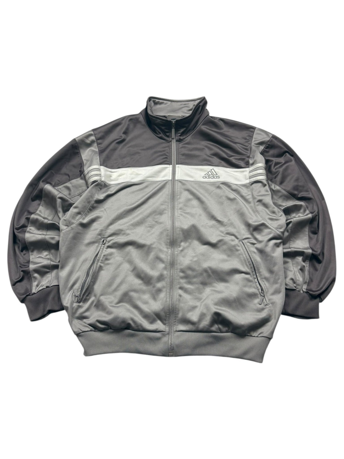 Adidas Backprint Vintage Trackjacket – Grau/Dunkelgrau