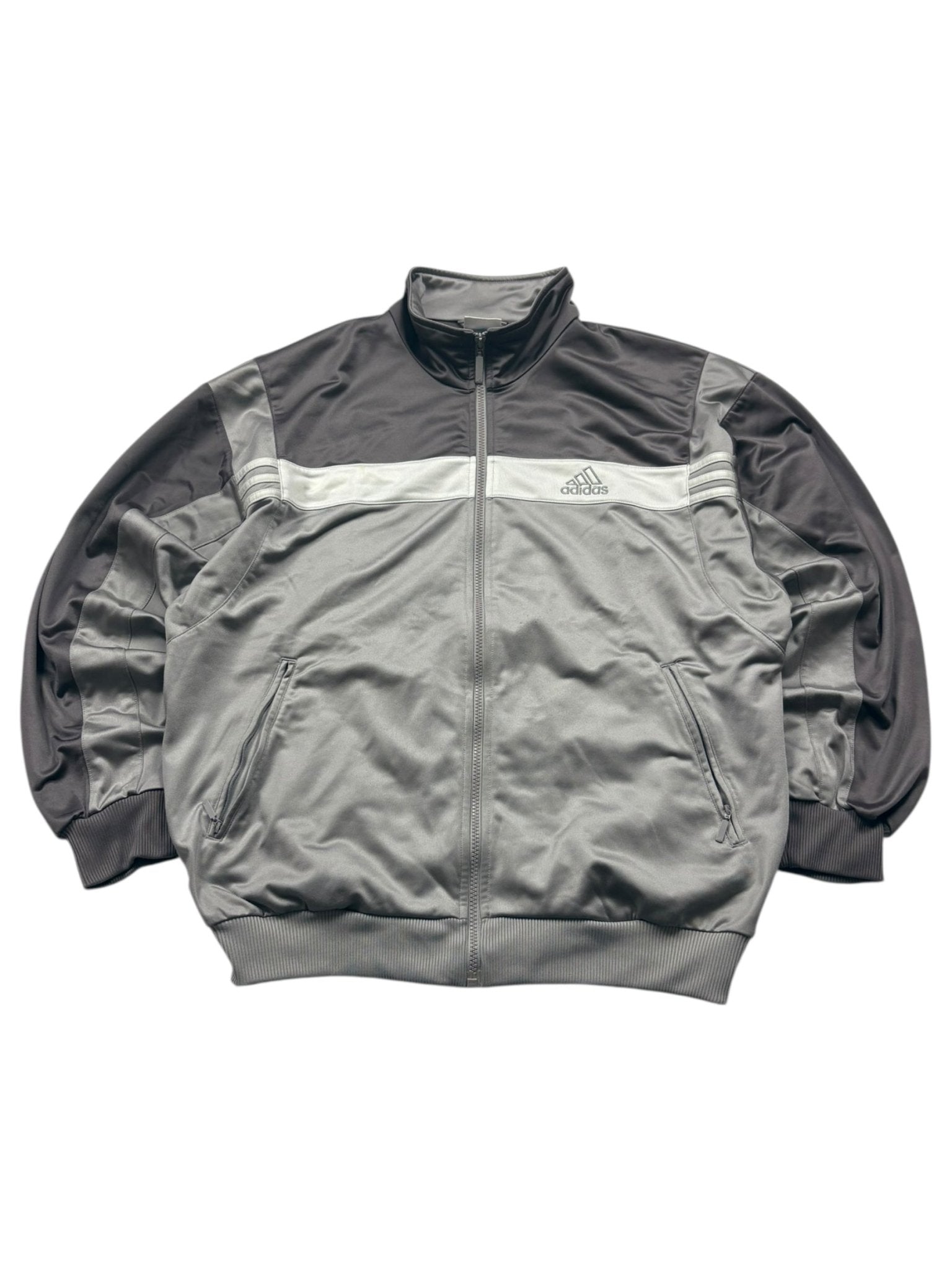 Adidas Trainingsjacke - Schwarz/Grau (M) - PKeyVintage
