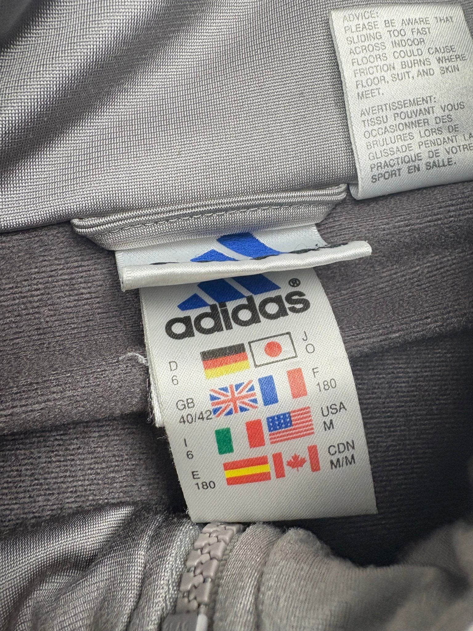 Adidas Trainingsjacke - Schwarz/Grau (M) - PKeyVintage