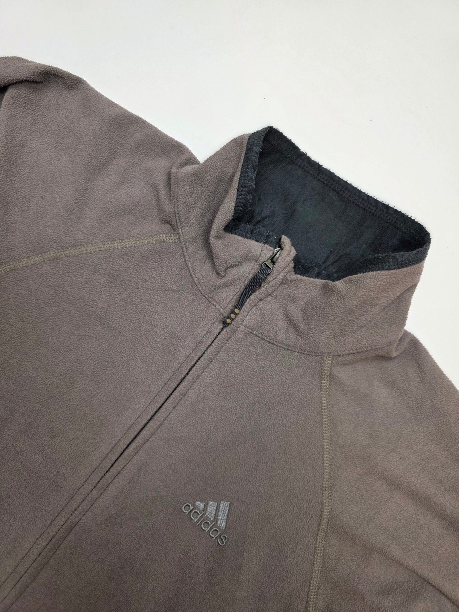 Adidas Vintage Fleece Zip Jacket – Hellbraun (S) - PKeyVintage