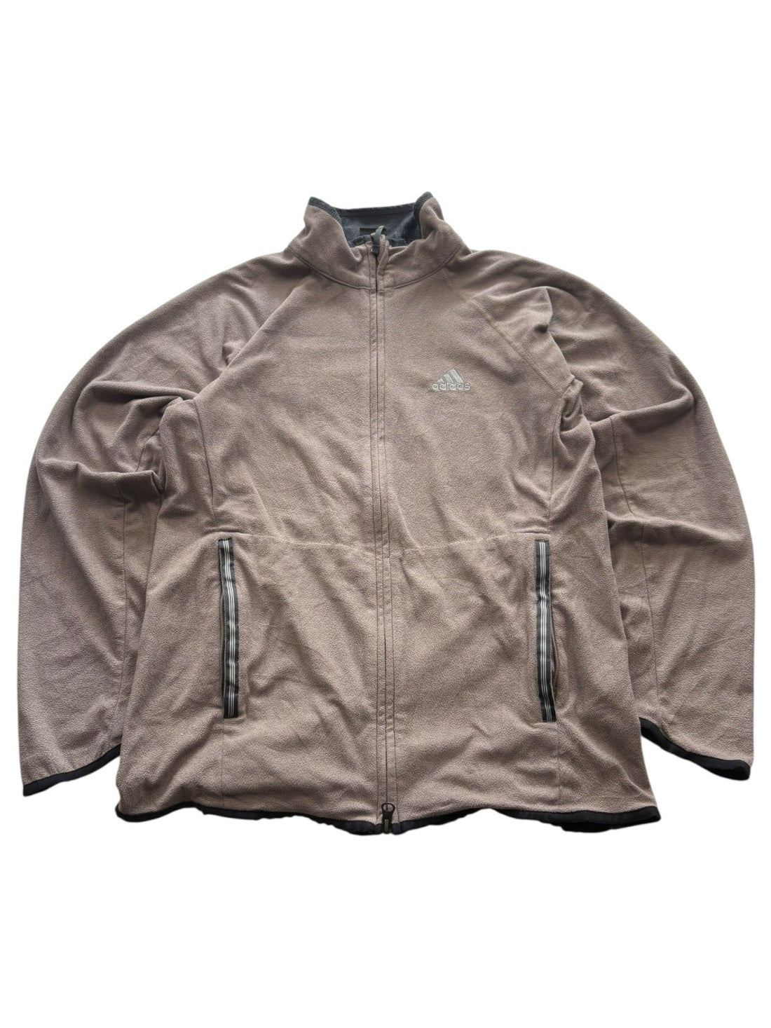 Adidas Vintage Fleece Zip Jacket – Hellbraun (S) - PKeyVintage
