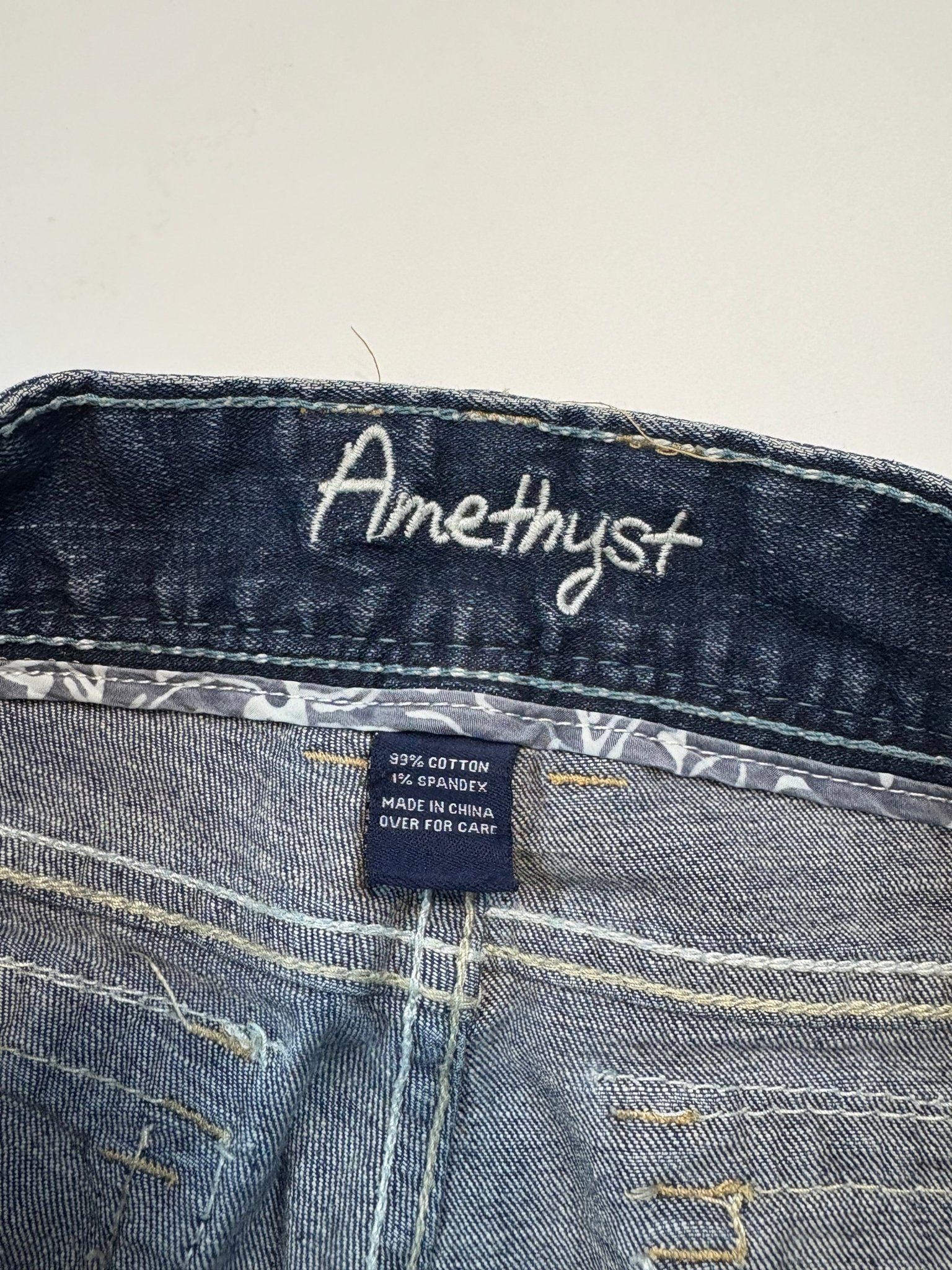 Amethyst Strass - Flap Vintage Jeans – Blau (11) - PKeyVintage