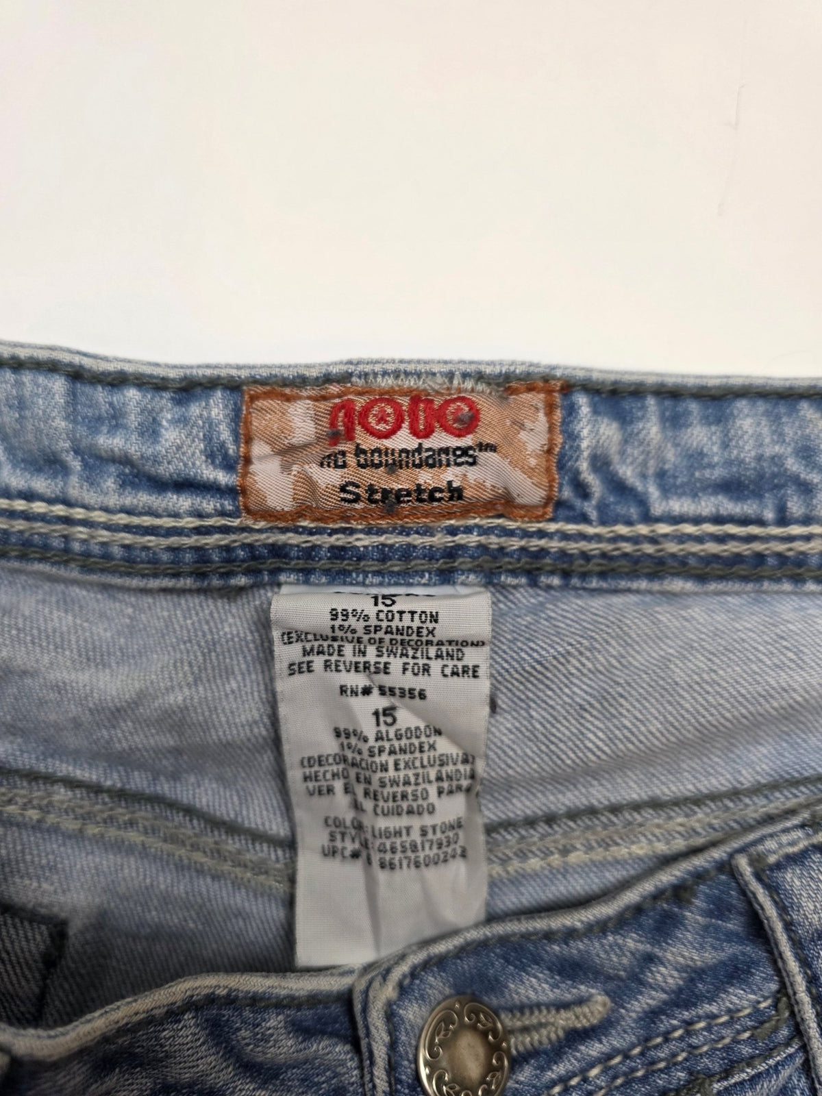 Y2K Vintage Bootcut Jeans in Hellblau – Etikett