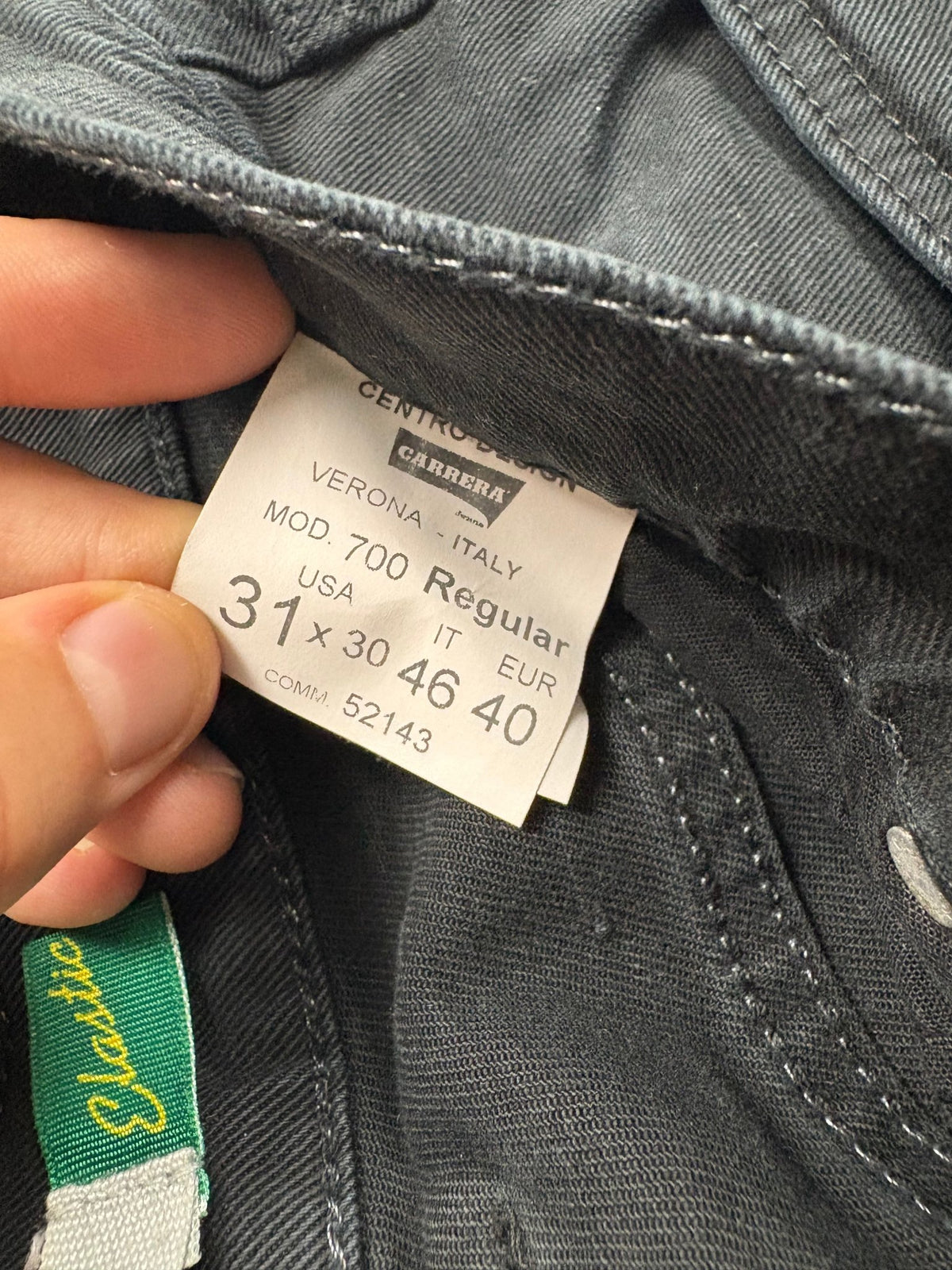 Carrera 700 Vintage Jeans in Anthrazit – Etikett 3