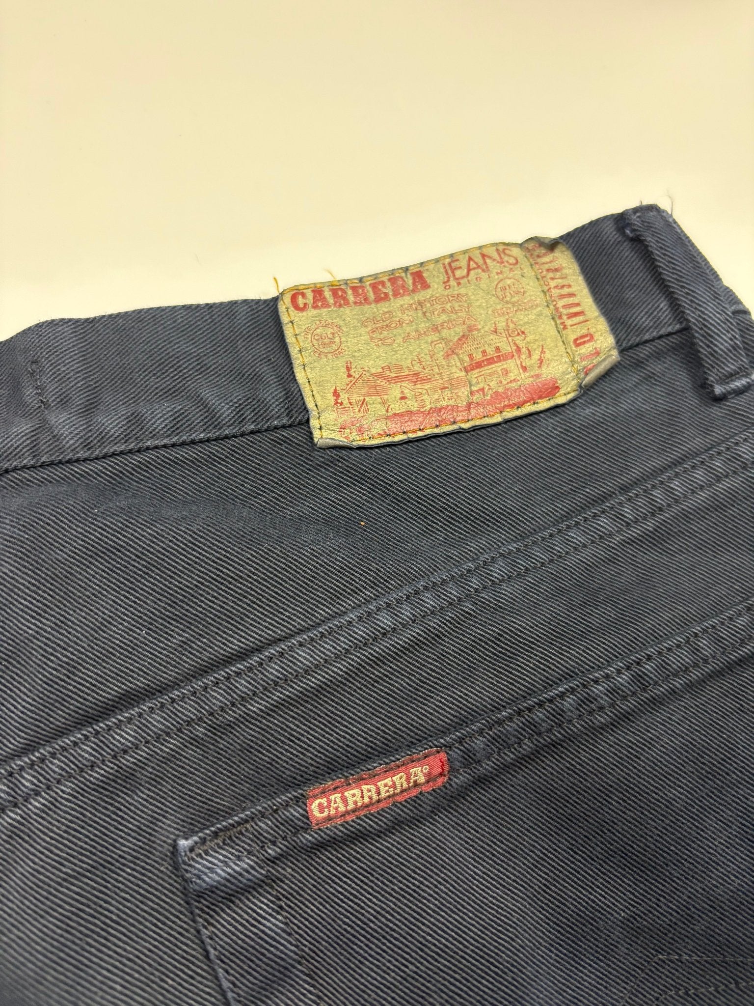 Carrera Lederpatch Vintage Jeans – Navy (50) - PKeyVintage