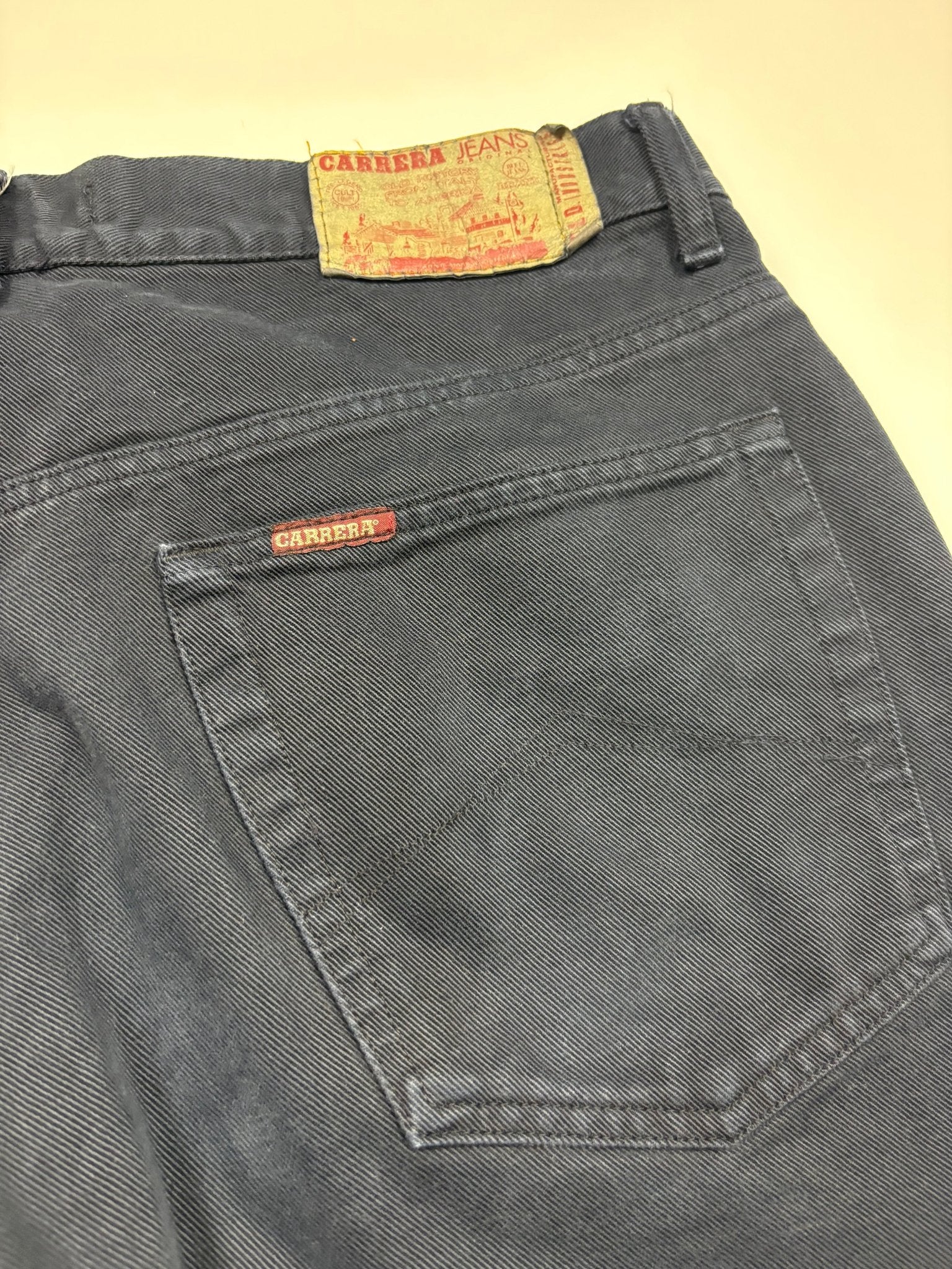 Carrera Lederpatch Vintage Jeans – Navy (50) - PKeyVintage