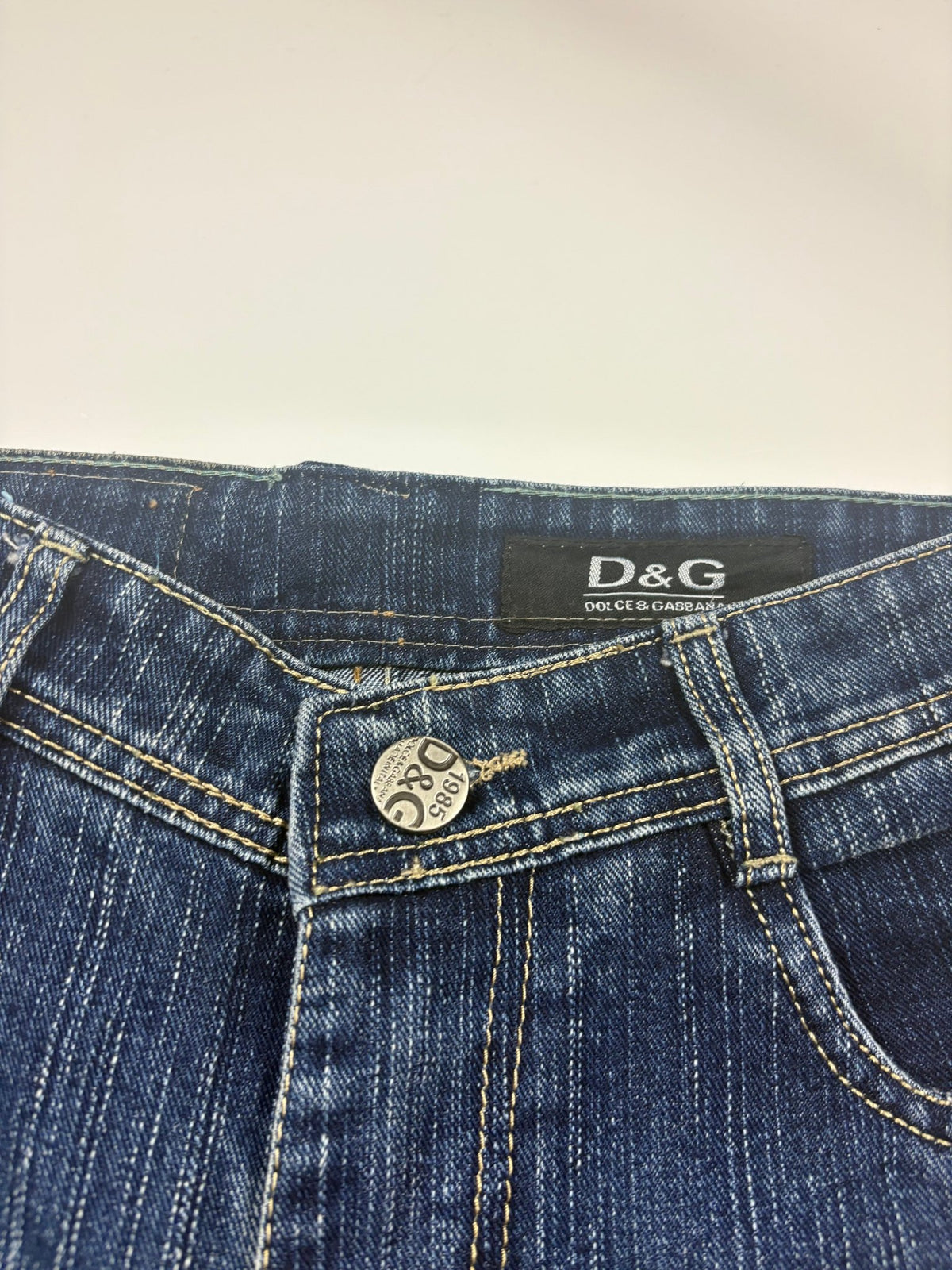 Dolce & Gabbana DG-Pocket Y2K Vintage Baggy Jeans in Blau – Etikett 2