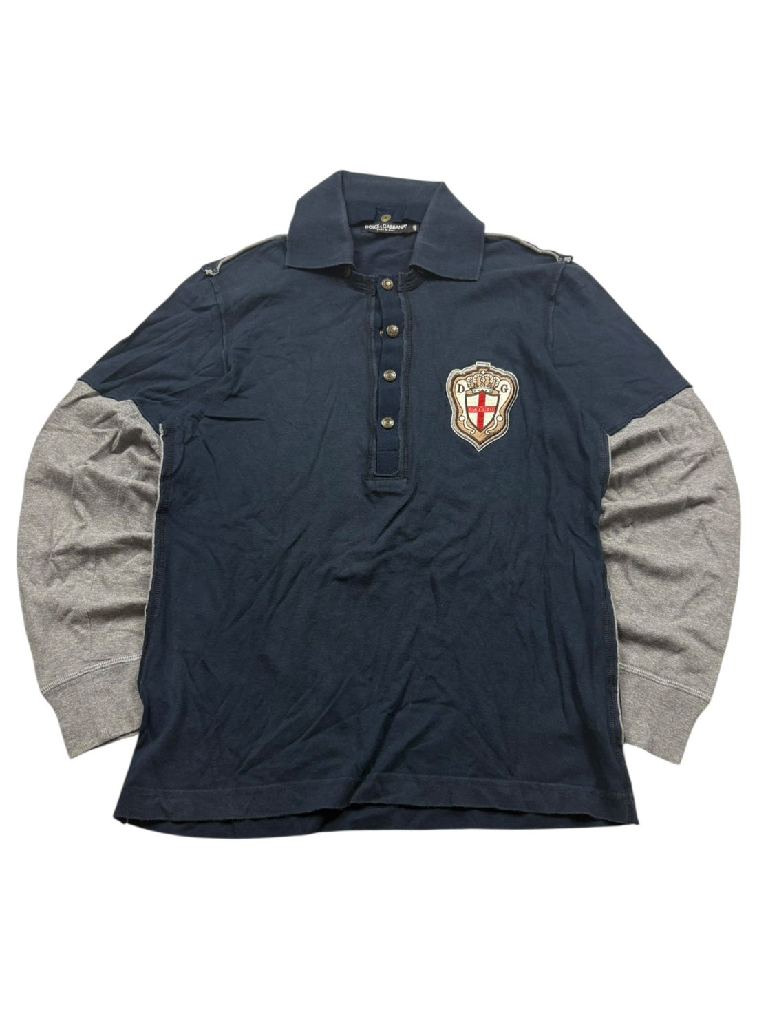 Dolce & Gabbana Poloshirt - Navy/Grau (M) - PKeyVintage