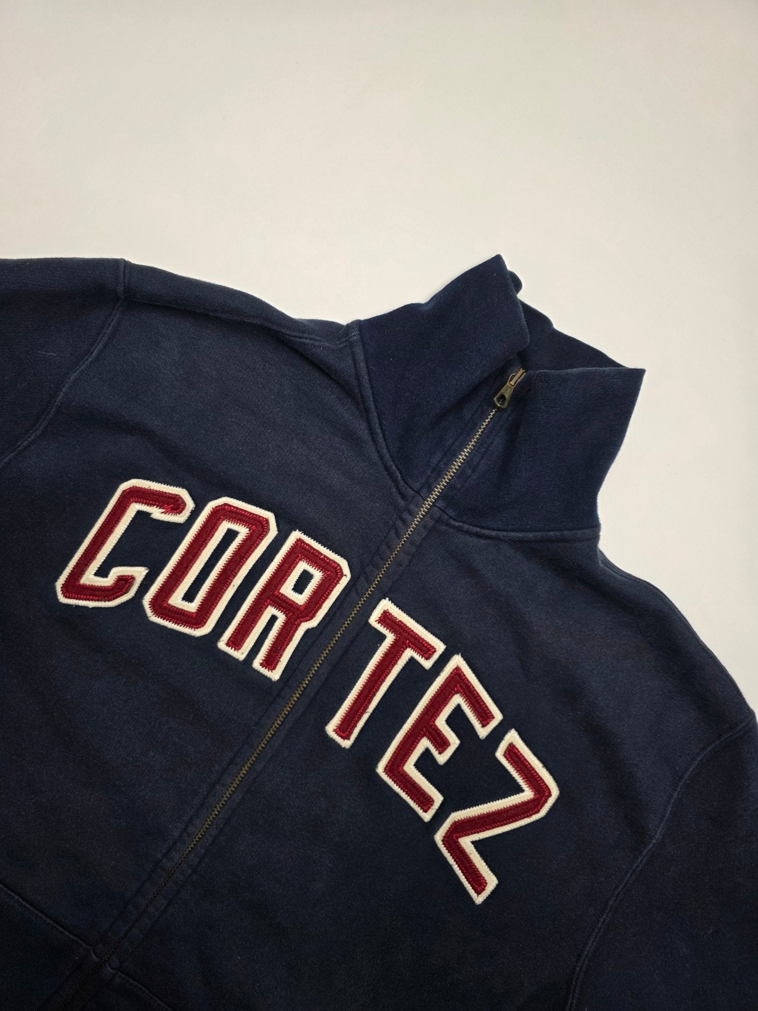 Franklin & Marshall Cortez Vintage Zip Sweater – Navy (L) - PKeyVintage