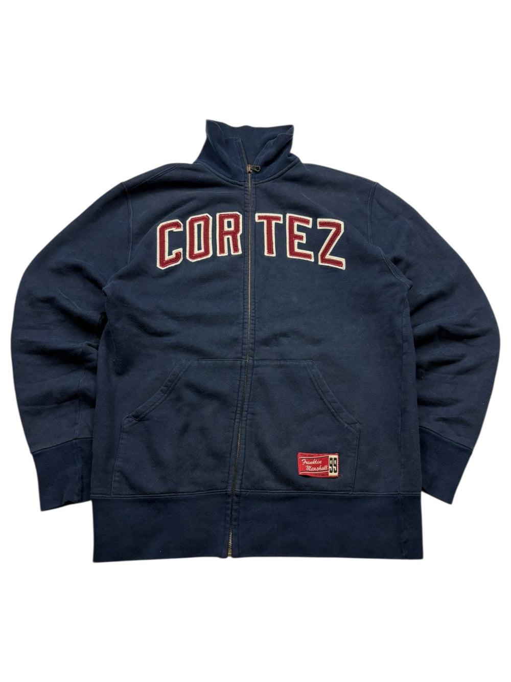 Franklin & Marshall Cortez Vintage Zip Sweater – Navy (L) - PKeyVintage